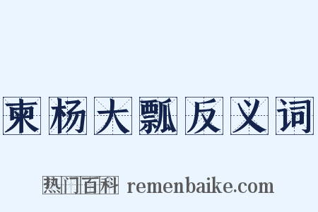 柬杨大瓢反义词是什么意思的图片